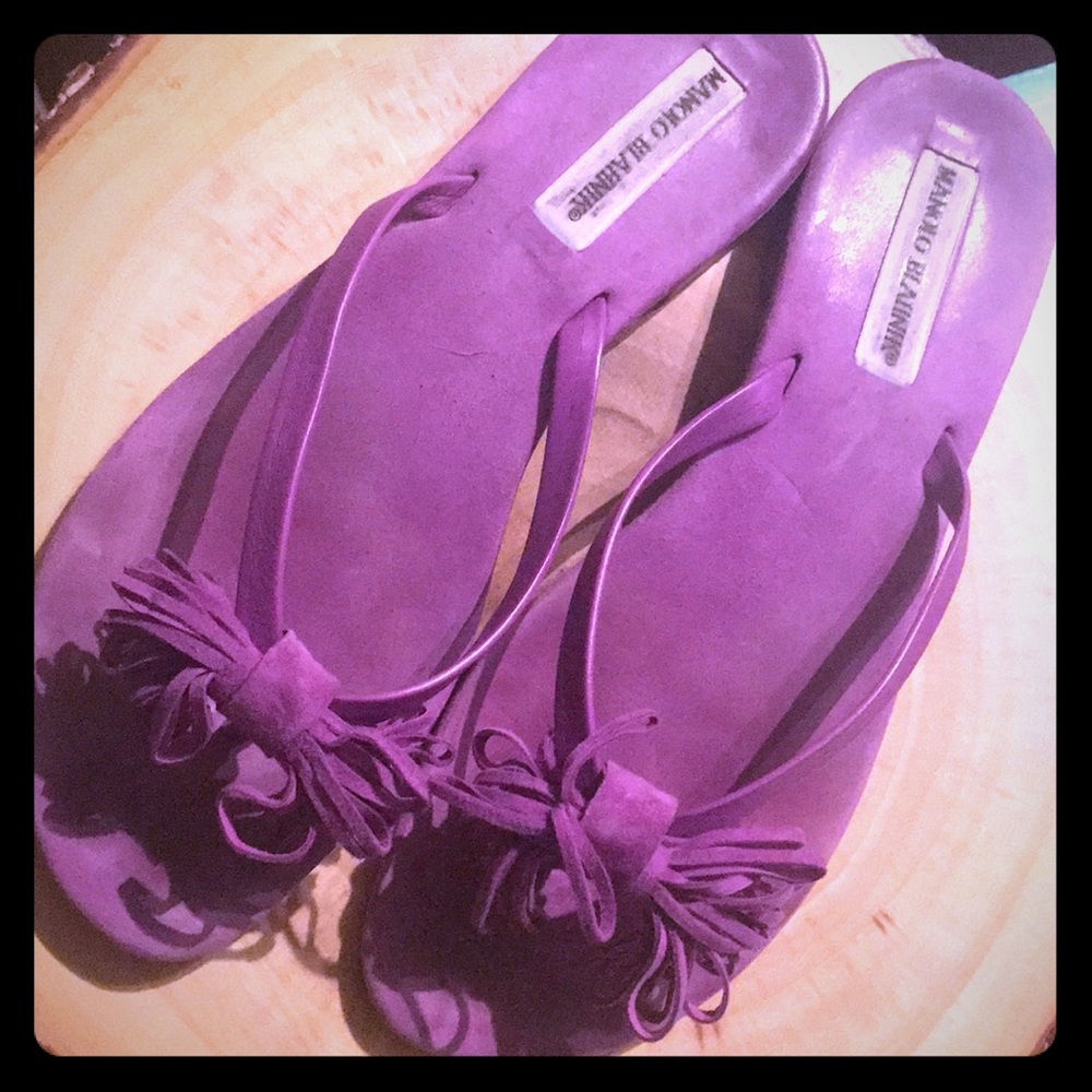 Manolo blahnik flip flops